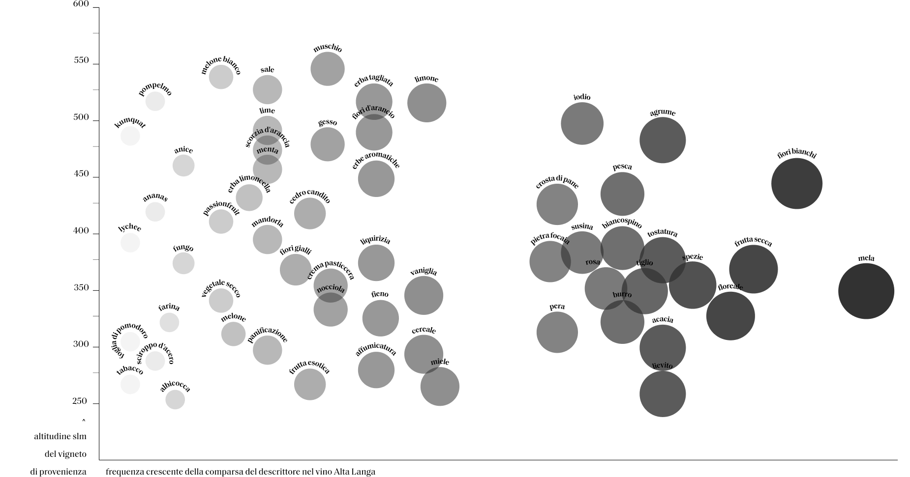 grafico descrittore del vino