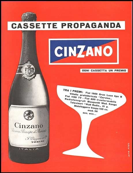 Cinzano propaganda 1956